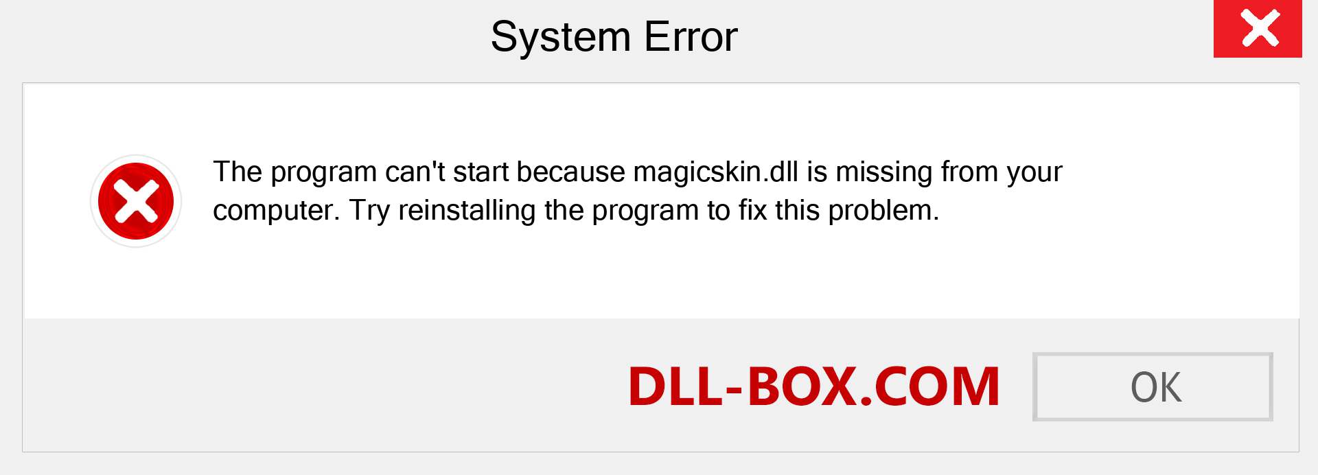  magicskin.dll file is missing?. Download for Windows 7, 8, 10 - Fix  magicskin dll Missing Error on Windows, photos, images